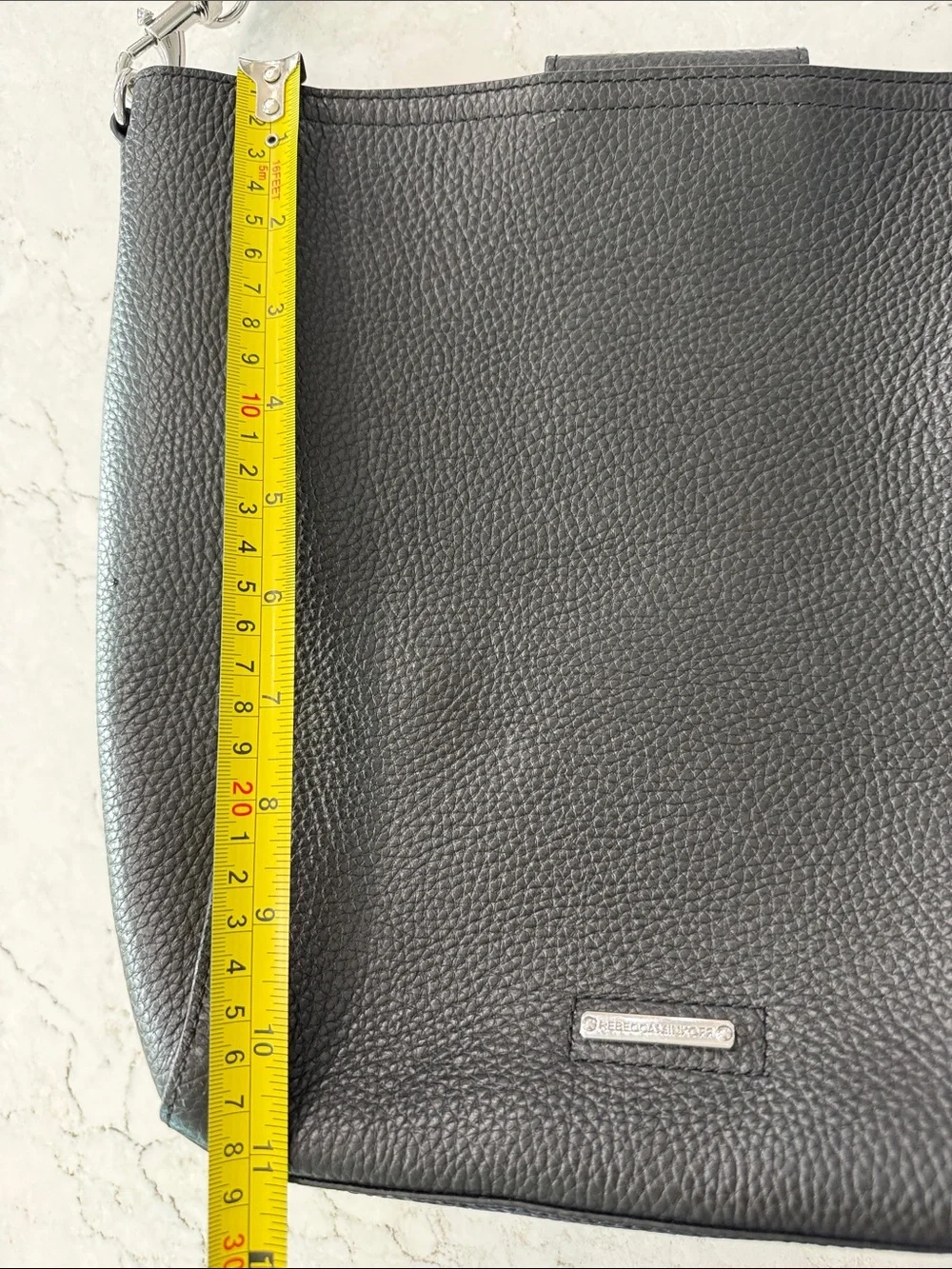 Rebecca Minkoff Black Pebbled Leather Studded Hobo Shoulder Bag